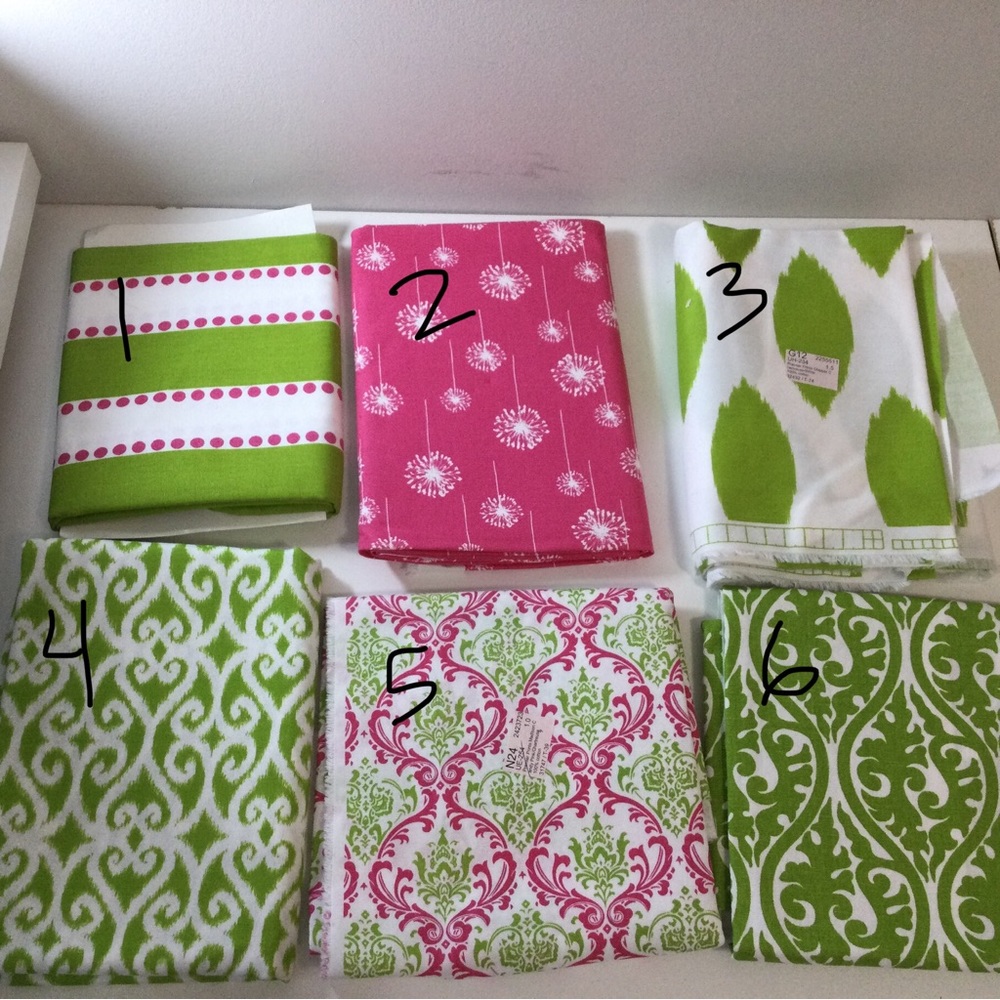 Premier Prints home decor fabric yard yardage Mill Creek bundle lot Pink Green